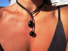 "As seen on Diane Keaton \"Somethings Gotta Give\", agate black gemstone lariat necklace, black stone y necklace, Black lariat necklace Diane Keaton, Diane Keaton necklace, Somethings Gotta Give lariat necklace, as seen on Diane Keaton, Y necklace. An everyday fashion jewelry!! personalized leather jewelry, original designs by kekugi. This necklace is made of genuine leather and silver plated beads. All silver pieces are subjected to an anti-allergic process ( nickel and lead free) with a silver Elegant Black Lariat Necklace With Adjustable Length, Adjustable Black Hand Knotted Necklace, Elegant Black Necklace With Adjustable Cord, Black Metal Lariat Necklaces, Black Lariat Necklace With Adjustable Length, Gemstone Lariat Necklace, Wrap Necklace, Diane Keaton, Necklace Leather