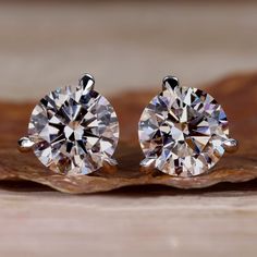 lab grown diamond stud earrings Diamond Earrings For Women, Round Diamond Earrings, Diamond City, Basket Setting, Claw Prong, Man Made Diamonds, You Dream, Engraved Jewelry, Lab Created Diamonds