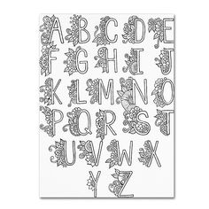 Hello Angel 'Letters & Words 1' 14 x 19 Canvas Art Image 1 Angel Graphic, Art Letters, Desain Quilling, Pola Bordir, Kraf Diy, Hand Lettering Fonts, Hand Lettering Alphabet, Lettering Alphabet Fonts, Creative Lettering