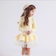 That Will Be Your Baby’s Favorite ! Soft, Warm And Super Cute Double Layer Of Chiffon, Long Sleeves And Good Quality . Let Your Baby Feel Like A Princess Perfect For Christmas Parties, Family Celebrations Or Any Other Events Wear It As A Dress Or Tunic Appx Measurements : Length 19” Bust 20.5” Suggested Sizes 2t, 3t Please, Check The Pictures For More Details! Same /Next Business Day Shipping Is Guaranteed ! Fitted Long Sleeve Tutu Dress For Winter, White Long Sleeve Tutu Dress With Ruffles, Cute Long Sleeve Tutu Dress With Ruffles, Cute Long Sleeve Ruffled Tutu Dress, White Long Sleeve Tutu Dress For Spring, Spring White Long Sleeve Tutu Dress, Spring Long Sleeve White Tutu Dress, Cute Cream Winter Dress, Cute White Cotton Tutu Dress