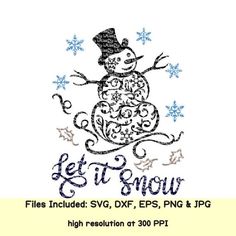 a snowman with a hat and scarf on it's head is shown in the middle