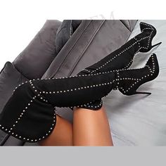 Super Women, Boots High Heels, Stiletto Heels Boots, Black Heel Boots, Boots High, Schwarz Gold, Shoes Woman, New Trend, Crazy Shoes