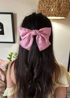 Very cute Satin Hair Bow, Large Hair Bow, Large Hair Bows, Sailor Bow, Simi Valley, Bow Hair, Pink Outfits, Barrette Clip, Hair Barrettes