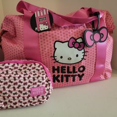 Hello Kitty Duffle 3 Piece Set (Duffle Bag, Bum Bag, And Bow Luggage Tag) 3 Piece Set Includes Duffle Bag, Crossbody/Fanny Pack And Luggage Tag New With Tags Approx 17 X 13 Hello Kitty Print Travel Shoulder Bag, Rectangular Hello Kitty Shoulder Bag For Travel, Cute Hello Kitty Shoulder Bag For Travel, Travel Rectangular Bag With Hello Kitty Print, Pink Hello Kitty Travel Bag, Hello Kitty Pink Shoulder Bag For Travel, Pink Hello Kitty Shoulder Bag For Travel, Playful Hello Kitty Travel Bag, Travel Shoulder Bag In Pink With Hello Kitty Print