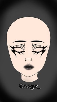 Lash Pattern Mapping, Gothic Anime Makeup, Boceto Makeup Egirl, Dragon Eyeliner, Gothic Eyeliner Ideas, Black Graphic Liner, Eyeliner Halloween, Dragon Makeup