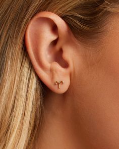 Zodiac Charm Stud - Aries – gorjana 14k Gold Necklace, Gold Hoop, Accessories Unique, Gold Hoop Earrings, 18k Gold, Best Gifts, Gold Necklace, Hoop Earrings, Jewelry Making