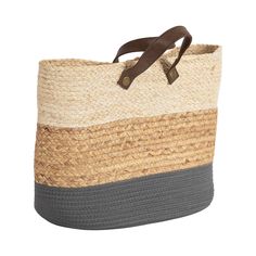 Uprgrade your living space storage with the Hermosa woven seagrass storage basket. Equipped with useful vegan leather handles, this versatile basket is the perfect storage addition to any room in your home. Nursery Toy Storage, Living Room Blanket, Seagrass Storage Baskets, Natural Baskets, Blanket Basket, Hamper Basket, Decorative Basket, Straw Basket, Space Storage