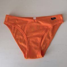 Nwt Victoria’s Secret Pink Orange Ribbed Cotton Underwear Xs Brand New With Tags Super Comfortable And Stretchy Ribbed Orange Panties Not Too Cheeky Great For Daily Wear Love The Vivid Orange Color Casual Solid Ribbed Swimwear, Casual Solid Color Ribbed Swimwear, Casual Ribbed Swimwear, Cheap Summer Orange Intimates, Orange Seamless Summer Bottoms, Cheap Orange Women's Intimates, Victoria's Secret Cotton Briefs, Vs Pink Panties Collection, Victoria's Secret Pink