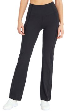 Your fellow yogis are going to want to get in on where you got these high-rise pants – perfect for the practice! Tell them about the flattering Power Mesh lining at the waist, and you’ll all soon be matching! Solid: 86% Polyester,14% Spandex; Heather: 45% Nylon, 41% Polyester, 14% Spandex Structured Fit, 2-Way Stretch 32" Inseam, Bootcut Leg Opening 4" Curved Waistband with Power Mesh for Tummy Control Flattering Princess Seams Coolmax Gusset Power Mesh, Duo-Flex Machine Wash Price as marked. Unless specified, this style is excluded from promotions Boot Cut Leggings, High Rise Pants, Princess Seam, Athletic Pants, Pair Of Pants, Yoga Women, Work Pants, Leggings Shop, Workout Pants