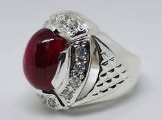 Women Quality Cabochon Red Ruby Yaqoot Sterling Silver 925 Handmade Ring Product Type: Ring Ring Size: 5 US, 6 US, 7 US, 8 US, 9 US, 10 US, 11 US, 12 US, 13 US, 14 US, 15 US, 16 US Stone Type: Ruby, Yaqoot, Rubin, Yaqut, Rubis, Roby Metal Type: Sterling Silver 925 Main Stone: Ruby Main Stone Color: Red Handmade: Yes, Artisan Ring Type: Heated & Treated (Lab Created) This Sterling Silver Ring is a perfect gift for men and women. The ring showcases an elegant design with unique Ruby stone. Get it Rubin Ring, Cabochon Ruby, Artisan Rings, Timeless Classic Style, Ruby Stone, Red Ruby, Ruby Ring, Types Of Rings, Ring Handmade