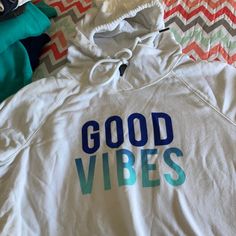 Good Vibes Gap Hoodie Never Worn Size M Gap Sporty Top With Drawstring Hood, Sporty Gap Top With Drawstring Hood, Spring Gap Sweatshirt For Loungewear, Gap Sweatshirt For Spring Loungewear, Gap Spring Sweatshirt For Loungewear, Gap Spring Loungewear Sweatshirt, Gap Tops For Spring Streetwear, Gap Hooded Top With Drawstring, Gap Hooded Top With Drawstring Hood