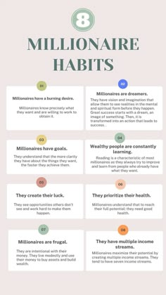 the 8 millionaire habit info sheet