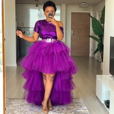 Custom made Purple sequins orchid skirt set – Oyemwen Birthday Dress Designs, Purple Tulle Dress, Tulle Skirts Outfit, Birthday Dress Women, Tulle Skirt Dress, Birthday Outfit For Women, Maxi Design, Fancy Frocks, Dinner Dress Classy