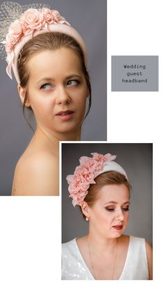 Halo crown headband for wedding guest inspired by wonderful Kate Middleton. Blush pink fascinator hat is trimmed with birdcage veil is being placed at the back of the hatinator. Padded headband has been covered in Italian velvet. Velvet fascinator headband has flowers and leaves covering the right ear side of the halo headpiece. Bespoke hat will instantly elevate any outfit. Floral head piece is a blush nude that looks great paired with any color palette. Elegant Pink Headband Fascinator, Elegant Pink Wedding Headband, Elegant Pink Hair Accessories For Wedding, Elegant Pink Wedding Hair Accessories, Pink Handmade Flowers Headband For Wedding, Pink Wedding Fascinator Headband, Pink Feminine Fascinator For Wedding, Pink Wedding Headband With Handmade Flowers, Pink Hair Accessories With Handmade Flowers For Wedding