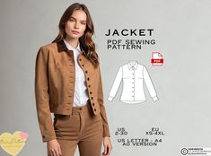 a women's jacket and pants sewing pattern