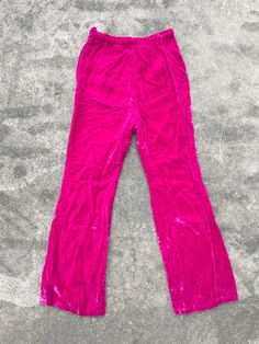 Gorgeous deep pink velvet pants, handmade in the 60s. Side zip. Color is rich, darker in person. Jimi would've loved these. Great condition, see all photos. This is a vintage item, sold as-is/used, described to the best of my knowledge. Please see all images, measurements & shop policies before purchase. Thank you for considering a RoadRunner garment. Velvet Flares, Magenta Pink, Flare Leg Pants, Velvet Pants, Deep Pink, Pink Velvet, Crushed Velvet, Vintage 60s, Shop Policies