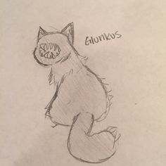 a drawing of a cat with the caption elumps