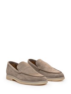 Beige suede loafer. Slip-on. Church's logo embossed on front.Composition: Outside:, 100% Leather Lining:, 100% Leather Sole:, 100% Rubber Business Suede Slip-ons With Round Toe, Suede Slip-ons With Almond Toe And Leather Sole, Suede Slip-ons With Suede Lining, Casual Suede Slip-on Loafers, Casual Suede Slip-ons With Suede Lining, Casual Slip-on Suede Loafers, Classic Suede Slip-ons With Stitched Sole, Suede Slip-ons With Plain Toe, Suede Slip-ons With Textured Sole And Round Toe