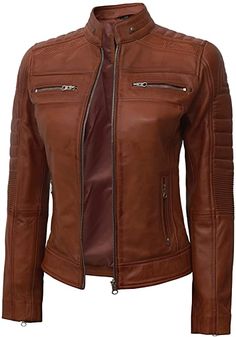 Specification: 100% Real Lambskin Leather. The style for all seasons. Internal full lined with skin-friendly viscose. Decorative seam and shoulder details. Erect collar with smooth zip YKK closure. Four exterior pockets and two inside pockets. One extra inside pocket for cell phone. Check measurements via a size chart for a better fit. Tan Leather Jacket, Leather Jacket For Women, Cafe Racer Leather Jacket, Tan Leather Jackets, Cafe Racer Jacket, Hooded Faux, Lambskin Leather Jacket, Real Leather Jacket, Biker Leather