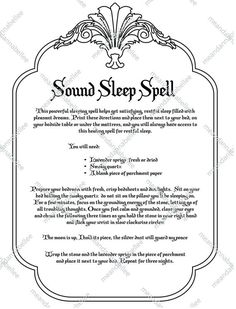 *** PLEASE SEE SHOP ANNOUNCEMENTS BEFORE ORDERING FOR IMPORTANT SHIPPING INFORMATION, DEADLINES, SHOP UPDATES, ETC. ***SOUND SLEEP SPELL DIGITAL IMAGE | INSTANT DOWNLOADGraphic Design of a Sound Sleep Spell set in an ornate frame / border.  Perfect if you're in need of a restful night full of pleasant dreams!Print and use for your art and crafting projectsNOTE:  The actual image you will be receiving is shown in the digital image sample, not in the napkin photos.  Interested in those napkins?  T Sleep Magic Spell, Spell For Good Sleep, Restful Sleep Spell, Sleep Jar Spell, Spells For Sleep, Sleep Protection Spell, Sleep Spells Witchcraft, Dream Spells Witchcraft, Spells Witchcraft Real