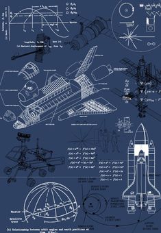 the blueprint for an airplane is shown