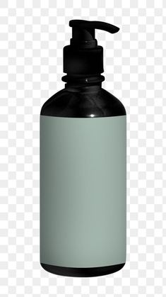 an empty bottle with a black top on a white background, hd png clipart