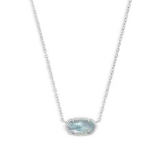 From Kendra Scott, the popular Elisa necklace is now available in a light blue illusion colorway. The small, signature KS oval shaped stone in this style has a pearlescent and pastel light blue hue that is created by a doublet made of an ivory mother of pearl that is topped with light blue colored glass. Wear this necklace alone or pair with longer styles to update your look! This chic style is also perfect for gift giving, as the light blue illusion color is a perfect representation of March's Cute Blue Necklace, Blue Kendra Scott Necklace, Blue Kendra Scott, Kendra Scott Elisa Necklace, Pastel Light Blue, Elisa Necklace, Kendra Scott Necklace Elisa, Birthday Stone, Kendra Scott Elisa