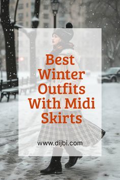 Outfits With Midi Skirts, Midi Skirt Outfit Winter, Midi Skirt Winter, Perfect Winter Outfit, Tiktok Aesthetic