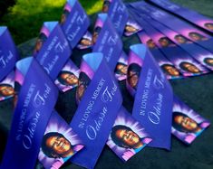 there are many purple ribbons with pictures on them that say it is the day of grace