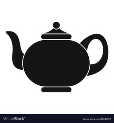 a black teapot icon on white background