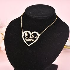 Material: Copper. Color: White Gold, Rose Gold, Gold. Process: Gold plated.  Chain Length: 14",16",18",20",22".  Recipient: Women, Mom, Wife, Girl Friend, Children.  Product Type: Personalized Jewelry.  Gift Type: Necklace.  Occasions: Valentine's Day, Mother's Day, Christmas, Birthday, etc.  Necklace Type: Necklace.  Brand: Silviax Jewelry. Bird Necklace, Girl Friend, 2nd Baby, Copper Color, Personalized Necklace, Gold Gold, Love Birds, Name Plate, Name Necklace