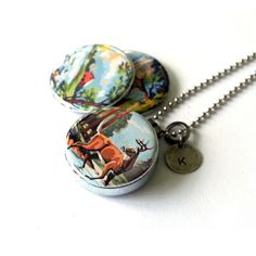 Paint by Number Locket Necklace Nature Stag Farm by polarity Number Jewelry, Make A Necklace, Magnetic Necklace, Art Necklace, Art Necklaces, Jewel Necklace, Tin Gifts, Necklace Box, Paint By Number Kits