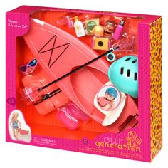 Our Generation Kayak Adventure Sports Accessory Set For 18" Dolls Our Generation Doll Accessories, Kayaking Outfit, Og Dolls, American Girl Doll Sets, Our Generation Doll, Generation Dolls, American Girl Doll Diy, American Girl Accessories, American Girl Doll Crafts