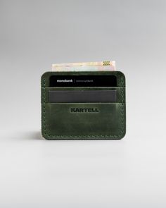 "The credit holder is made of genuine leather. The combination of materials creates a beautiful card case that will last for years and is a pleasure to touch every day. DESIGN: Available in five colors: Gray Ginger Brown Green Black MEASUREMENT: 3.1\" x 4.3\" (8.7cm x 11cm) HOW IS IT DONE? 100% handmade from selected leather." Brown Band Watch, Card Sleeve, Genuine Leather Wallets, Crocodile Leather, Slim Wallet, Money Clip Wallet, Small Cards, Crazy Horse, Card Holder Leather