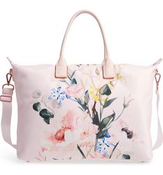 Ted Baker Tote Bag, Ted Baker London Bags, London Bags, Printed Purse, Nylon Tote Bags, Lightweight Bag, Flowers Bloom