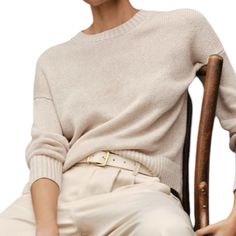 Nwt Madewell Oat Brown Linen Drop Shoulder Pullover Sweater. This Versatile Sweater Is Definitely A Staple Wardrobe Piece! Lightweight And Breathable, Made From 100% Linen With A Crewneck Plus Ribbed Hem & Sleeves. Made For A Relaxed Fit And Slightly Cropped. This Piece Finishes With Drapey Sleeves And Is Perfect For Layering At Anytime Of The Year. Classic Minimalist Style! Women’s Size Xxs Measurements Chest 18.5” Waist 17” Length 21” Measurements Are Approximate And Taken While Laid Flat. Casual Oatmeal Sweater For Fall, Cozy Oatmeal Sweater For Fall, Oatmeal Long Sleeve Sweater For Fall, Casual Long Sleeve Oatmeal Sweater, Neutral Crew Neck Sweater For Workwear, Long Sleeve Oatmeal Sweater For Spring, Cozy Long Sleeve Oatmeal Sweater, Cozy Neutral Sweater For Workwear, Cozy Neutral Sweater For Work