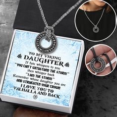 Viking Rune Necklace - Viking - To My Daughter - I Love You To Valhalla And Back - Gndy17004 Rune Design, Rune Necklace, Vikings Gifts, Cute Presents, You Are My Everything, Viking Runes, I Love You Forever, Gifts For Your Boyfriend, Gifts For Your Mom