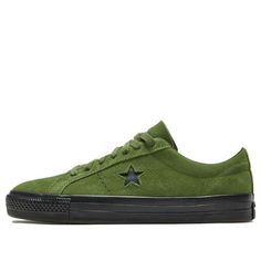 Converse One Star Pro Retro Low Tops Casual Skateboarding Shoes Unisex Green 166838C (SNKR) Green Vulcanized Sole Skate Shoes, Converse High-top Sneakers For Skateboarding, Converse Skate Shoes, Green Urban Skate Shoes With Vulcanized Sole, Urban Green Skate Shoes With Vulcanized Sole, Low-top Skate Shoes With Vulcanized Sole, Low-top Skate Shoes With Vulcanized Sole For Outdoor, Outdoor Low-top Skate Shoes With Vulcanized Sole, Converse Urban Sneakers For Skateboarding