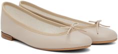 Nappa calfskin ballerina flats in beige. · Bow accent at vamp · Grosgrain trim at collar · Cotton twill lining · Stacked leather heel with rubber injection · Leather stitch-and-return sole Supplier color: Sand Classic Ballet Flats For Galas, Beige Closed Toe Ballet Flats For Office, Formal Almond Toe Ballet Flats, Beige Slip-on Ballet Flats With Removable Insole, Spring Office Beige Ballet Flats, Beige Ballet Flats With Rubber Sole, Chic Ballet Flats With Rubber Sole For Galas, Beige Leather Sole Slip-on Ballet Flats, Classic Ballet Flats With Flat Heel For Galas