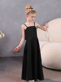 Elevate your bridesmaid game with our Spaghetti Straps Chiffon Junior Bridesmaid Dresses. These sophisticated dresses feature delicate spaghetti straps and a charming bow tie, all made of high-quality chiffon. Perfect for any junior bridesmaid looking to feel elegant and stylish on your special day. Bridesmaid Dresses With Bow, Bridesmaid Games, Dresses With Bow, Champagne Chocolate, Junior Bridesmaids, Orange Orchid, White Wisteria, Lemon Lavender, Sophisticated Dress