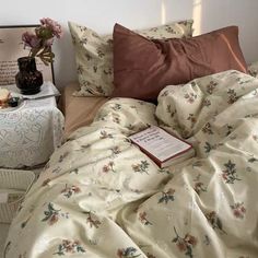 Dark Academia Bedding Set | Aesthetic Room Decor Cotton Bedding Set, Flat Bed, Room Inspiration Bedroom, Cotton Bedding, Bed Sheet, Bedroom Inspo, House Inspo, Dream Room, Bedroom Makeover