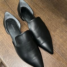 Brand New Never Worn. (No Box) Send Me An Offer! Leather Low-top Slip-ons For Office, Chic Black Slip-ons With Removable Insole, Black Pointed Toe Slip-ons For Work, Black Leather Loafers For Fall, Black Leather Slip-ons With Almond Toe, Black Slip-ons With Leather Sole For Fall, Slip-on Low-top Leather Office Shoes, Black Leather Slip-ons For Office, Black Leather Pointed Toe Flats For Spring