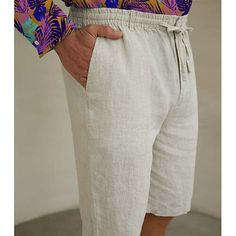 Season:Summer; Fabric:100% Linen; Gender:Men's; Style:Casual,Vacation; Occasion:Beach,Daily; Fit Type:Regular Fit; Function:Comfortable,Breathability; Waistline:Mid Waist; Pattern:Plain; Design:Elastic Waist,Tie Front; Pants Type:Linen Shorts,Beach Shorts,Shorts; Fly Type:Elasticity; Front page:FF; Listing Date:03/09/2024; Production mode:External procurement; Hips:; Length:; Waist:; Pants Length:Short Linen Shorts Pattern, Shorts Linen, Linen Men, Mode Masculine, Linen Short, Casual Black, Plain Design, Type Of Pants, Beach Shorts