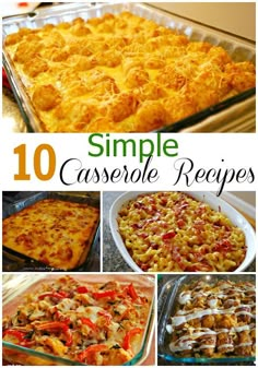 10 simple casserole recipes that are easy to make and delicious for the whole family