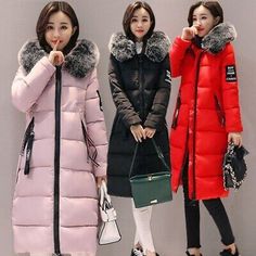 Top Seller for Womens Ladies Long Winter Coat Padded Quilted Puffa Jacket Fur Hooded Plus Size, Women's Coats, Jackets & Vests Warm Hooded Puffer Jacket For Cold Weather, Hooded Puffer Jacket With Faux Fur Trim For Fall, Winter Parka With Faux Fur Trim, Fall Hooded Puffer Jacket With Faux Fur Trim, Winter Long Sleeve Quilted Jacket For Cold Weather, Cold Weather Winter Puffer Jacket, Black Quilted Jacket For Winter, Winter Parka With Padded Collar, Winter Outerwear With Padded Collar