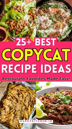 the 25 best copycat recipe ideas that are easy to make and delicious for everyone