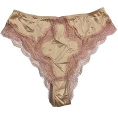 New Satin And Lace Pantie Underwear. Victoria's Secret Stretch Bottoms With Lace Trim, Fitted Pink Bottoms With Lace Trim, Victoria's Secret Pink Brief Bottoms, Victoria's Secret Stretch Beige Bottoms, Pink High-cut Leg Stretch Bottoms, Pink Feminine Bottoms With Lace Trim, Feminine Pink Bottoms With Lace Trim, Feminine Beige Bottoms For Loungewear, Beige Feminine Bottoms For Loungewear