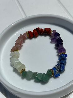 made to order :) Crystal Rainbow, Bracelet Chakra, Newport Ri, Chakra Bracelet, Newport, Anklets, Chakra, Etsy Gifts, Jewelry Bracelets