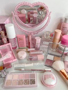 Alat Makeup, Pink Lifestyle, Heart Mirror