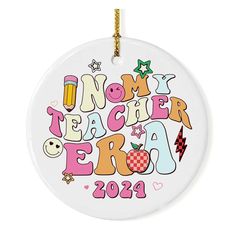 PRICES MAY VARY. ✅ TEACHER GIFTS FOR CHRISTMAS: Are you struggling to find a meaningful gift to give your teacher, or your loved ones who are in teacher life? This teacher ornament will be unique teacher appreciation gifts, thank you teacher gifts ideas to express your respect and love for all the lovely souls who care about success in the little ones ✅ DAYCARE TEACHER ORNAMENT: "In My Teacher Era" will be a perfect way to show your child's or your own teacher how much you appreciate them. Let t Unique Teacher Appreciation Gifts, Daycare Teacher Gifts, Daycare Teacher, Teacher Ornaments, First Year Teachers, Thank You Teacher Gifts, My Teacher, Teacher Christmas Gifts, Teacher Christmas